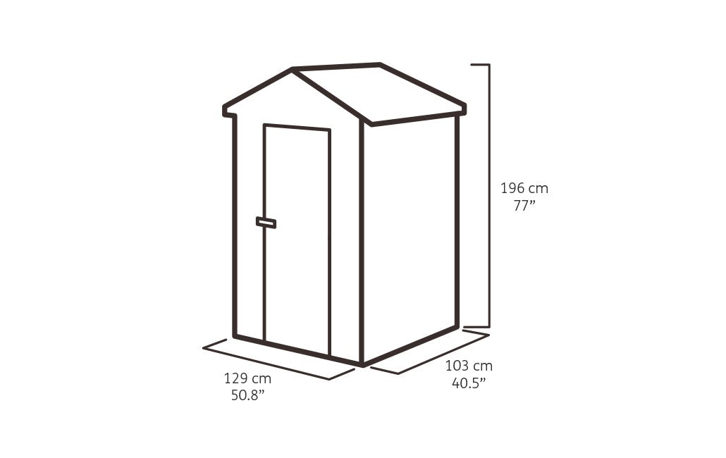 Casetta da Giardino Porta Attrezzi 129x196x103 cm in Resina Keter Manor 4x3 Grigia