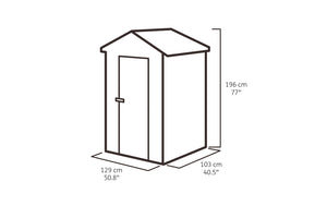 Casetta da Giardino Porta Attrezzi 129x196x103 cm in Resina Keter Manor 4x3 Grigia