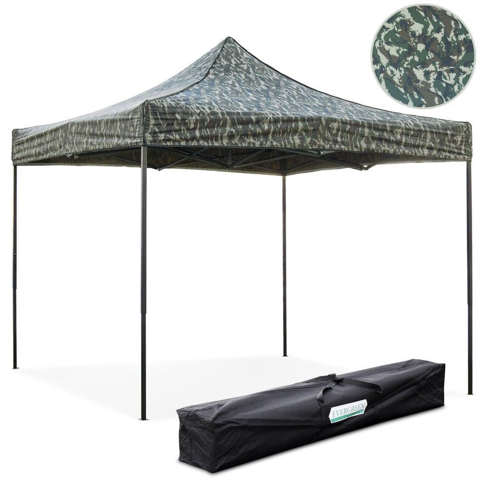 Gazebo da Giardino Pieghevole 3x3m in Acciao e Tessuto Oxford Mimetico