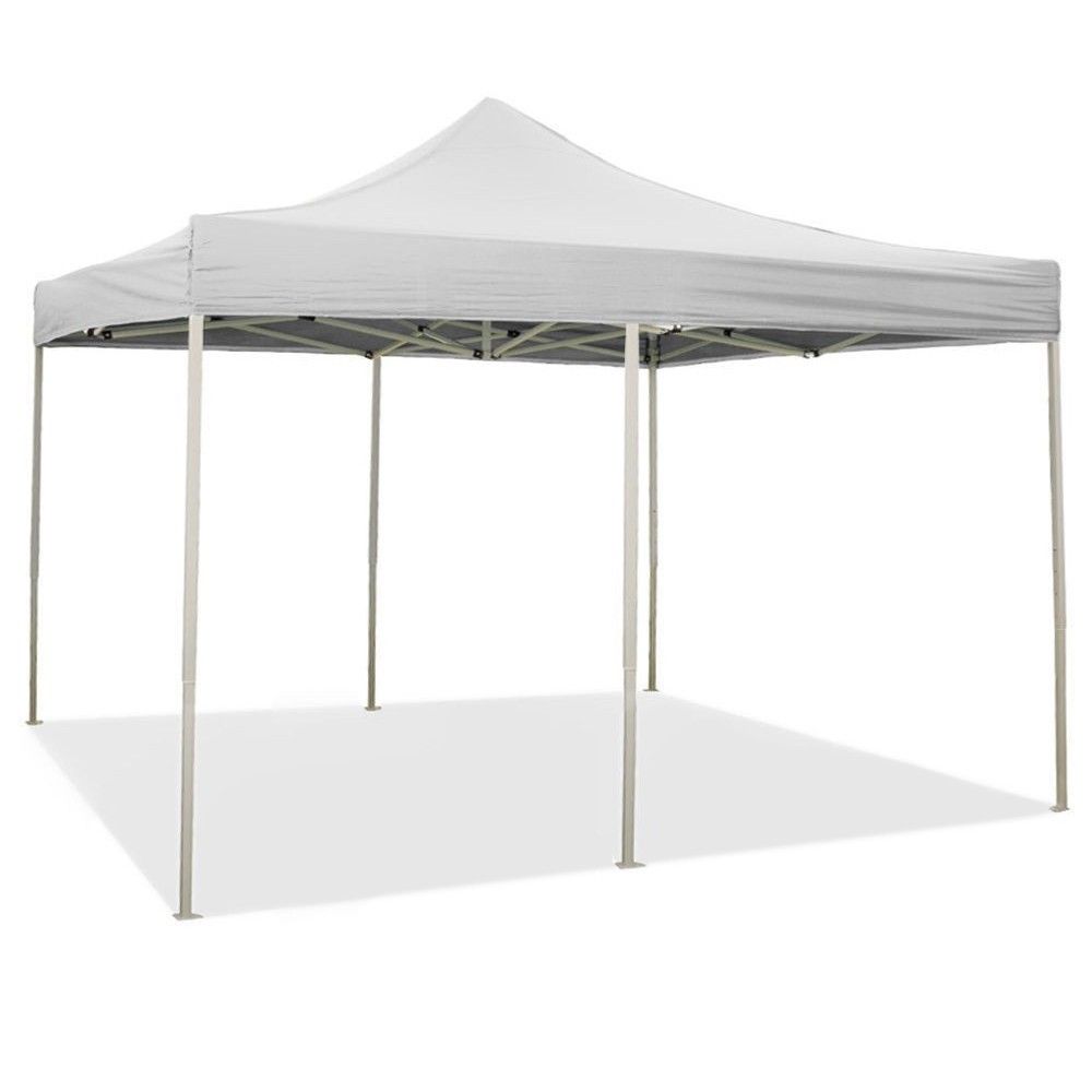 Gazebo da Giardino Pieghevole 3x6m in Acciao e Tessuto Oxford Bianco