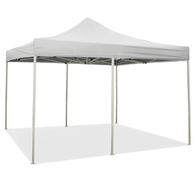 Gazebo da Giardino Pieghevole 3x6m in Acciao e Tessuto Oxford Bianco