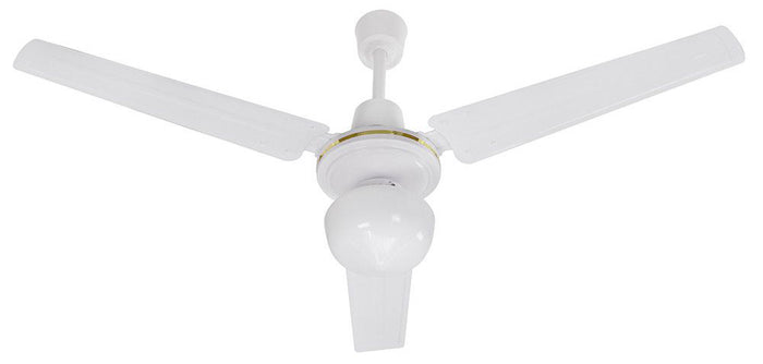 Ventilatore da Soffitto con 3 Pale e Lampada Ø120 cm 5 Velocità Bianco