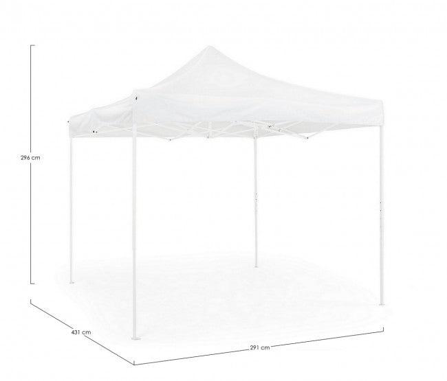 Gazebo Pieghevole da Giardino 2,91x4,31xh2,96m Pandora Bianca