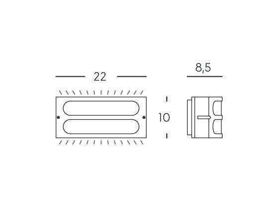 Applique da Esterno E27 in Alluminio Sovil Bianco