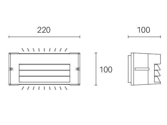 Applique da Esterno a LED 10W 3000K Sovil Alluminio