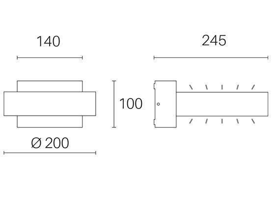 Applique da Esterno a LED 16W 3000K Sovil Bianco