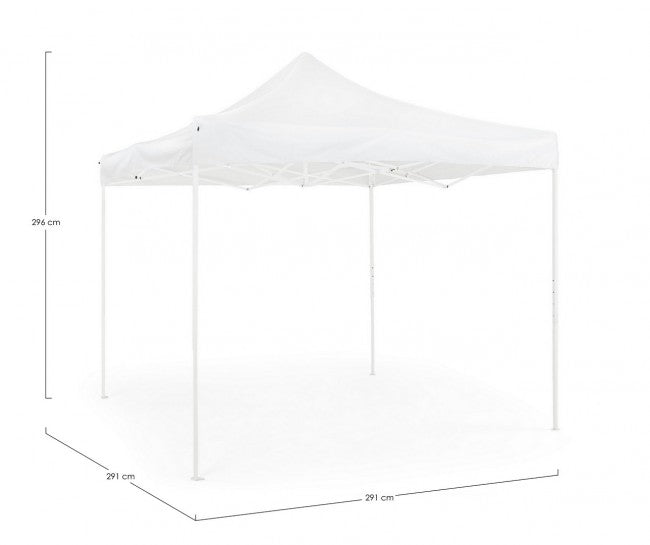 Gazebo Pieghevole da Giardino 2,91x2,91xh2,96m Pandora Bianca