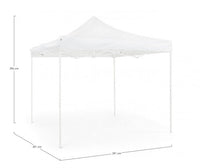 Gazebo Pieghevole da Giardino 2,91x2,91xh2,96m Pandora Bianca