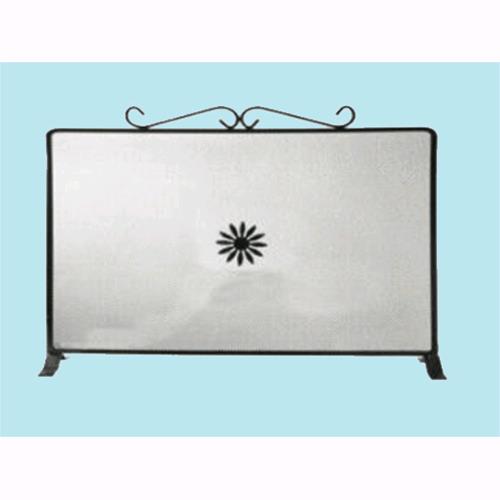 Parascintille In Ferro Battuto Mod.Skermo Decoro Floreale 50xh50cm   -676/a