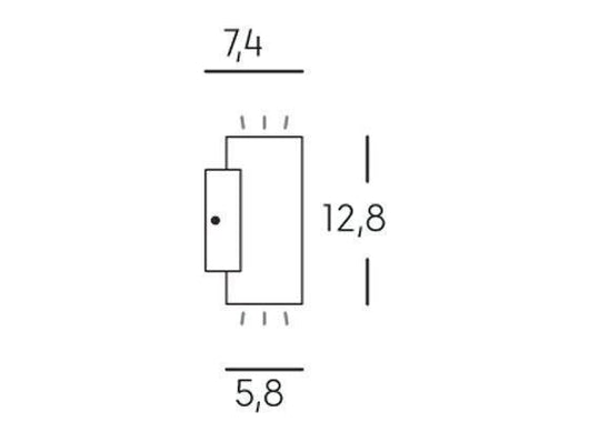 Applique da Esterno a LED 3W+3W 4000K Sovil Bianco