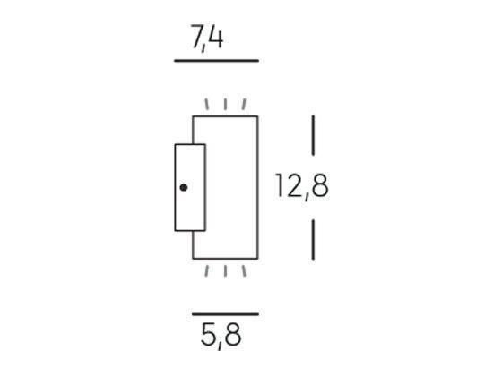 Applique da Esterno a LED 3W+3W 4000K Sovil Bianco