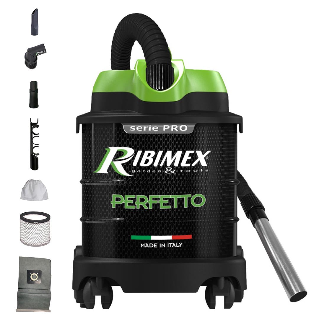 Bidone aspiracenere 20 lt 1200 W silenzioso 62 db aspira cenere Ribimex Perfetto PRCEN020