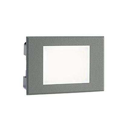 Lampada Segna Passo Rettangolare da Incasso a Parete a LED 3W 4000K Sovil Grigio