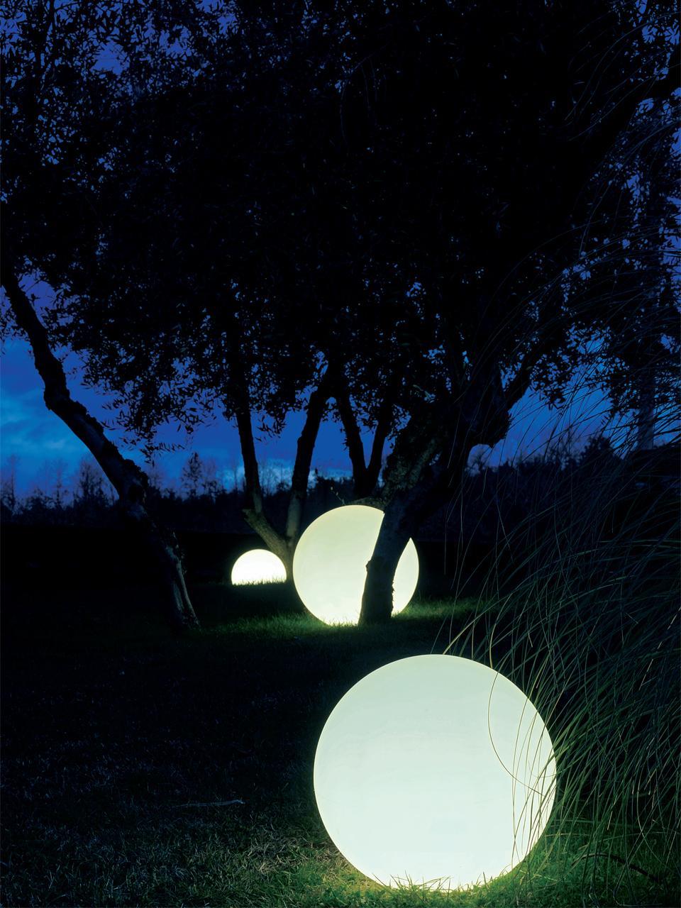 Sfera Luminosa da Giardino Ø45 cm in Resina 100W con Picchetto Sovil Bianco