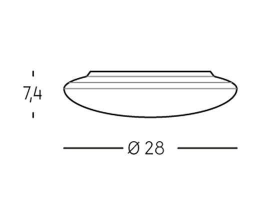 Plafoniera Tonda da Interno a LED 24W 3000K Sovil Bianca