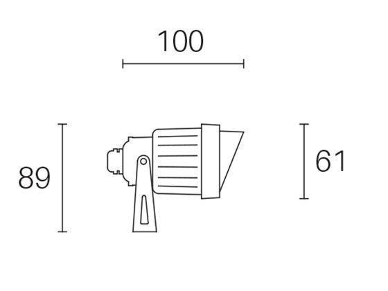 Faro Faretto Cilindrico da Esterno a LED 6W 3000K Sovil Nero