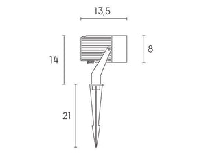 Faretto con Picchetto da Esterno a LED 12W 4000K Sovil Grigio