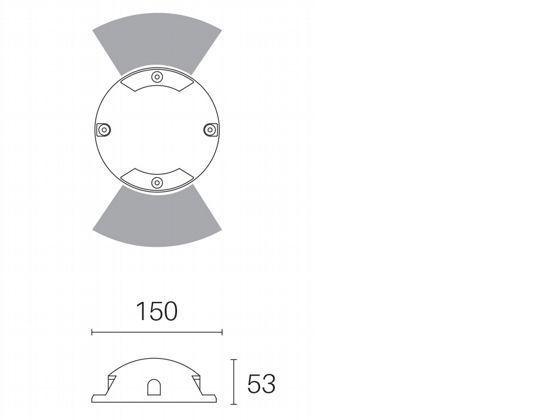 Lampada Segna Passo da Esterno a LED 3W 4000K Sovil Grigio