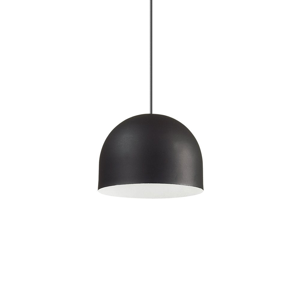 Sospensione Industrial-Minimal Tall Metallo Nero 1 Luce E27