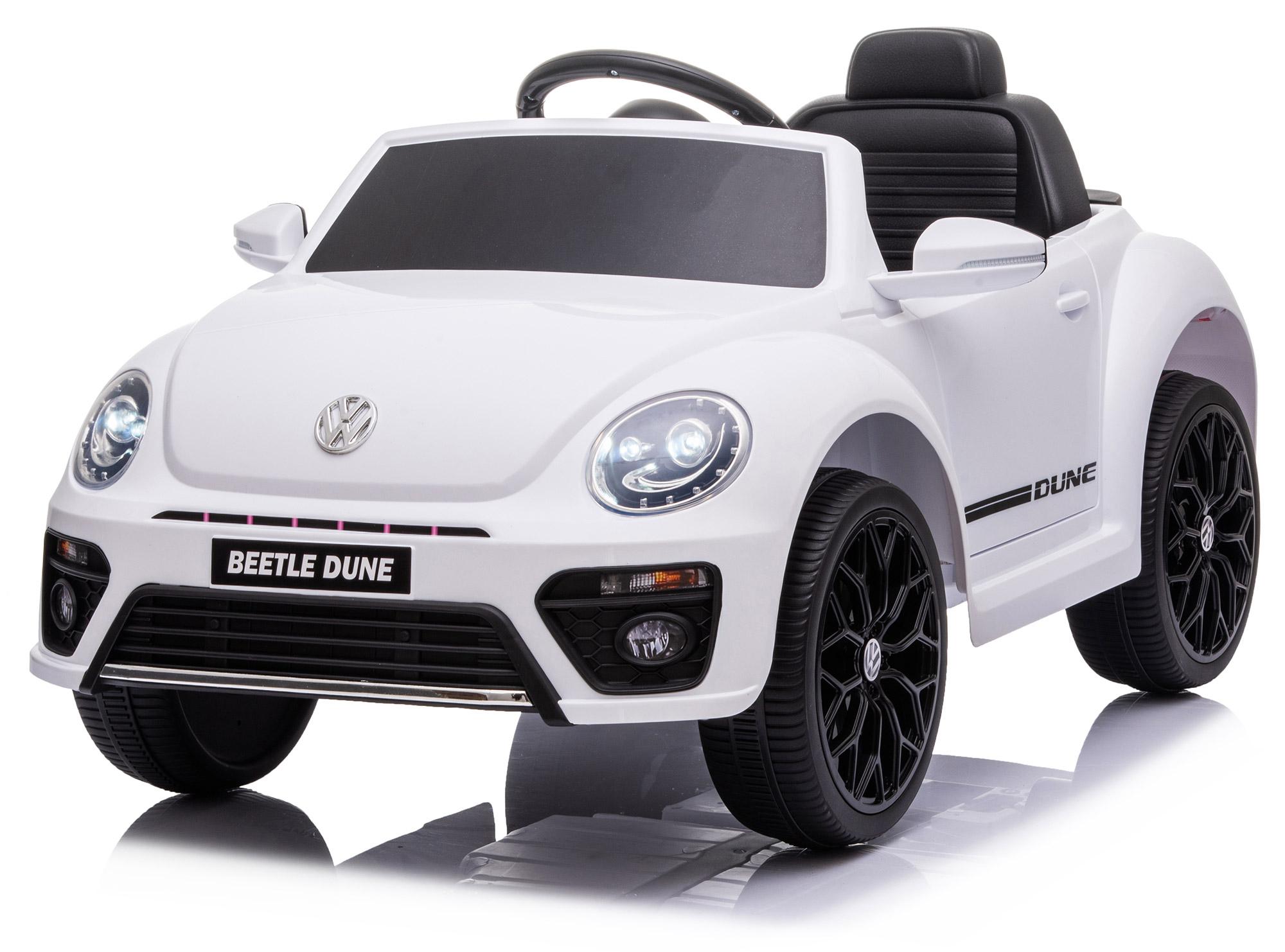 Macchina Elettrica per Bambini 12V con Licenza Volkswagen Maggiolino Beetle Small Bianca