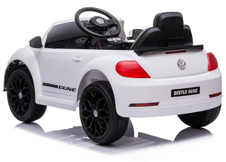 Macchina Elettrica per Bambini 12V con Licenza Volkswagen Maggiolino Beetle Small Bianca