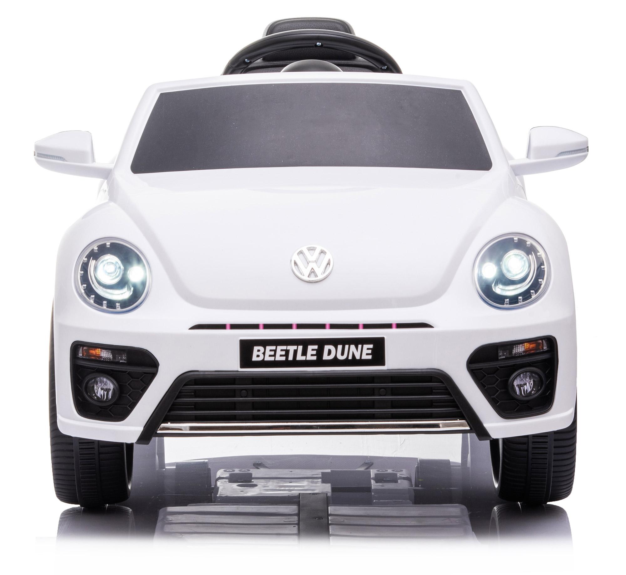 Macchina Elettrica per Bambini 12V con Licenza Volkswagen Maggiolino Beetle Small Bianca