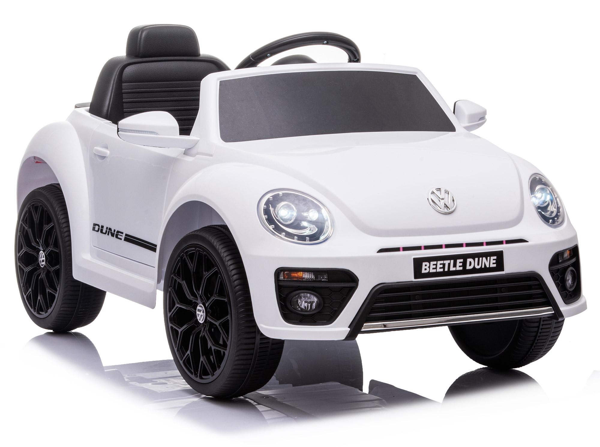 Macchina Elettrica per Bambini 12V con Licenza Volkswagen Maggiolino Beetle Small Bianca