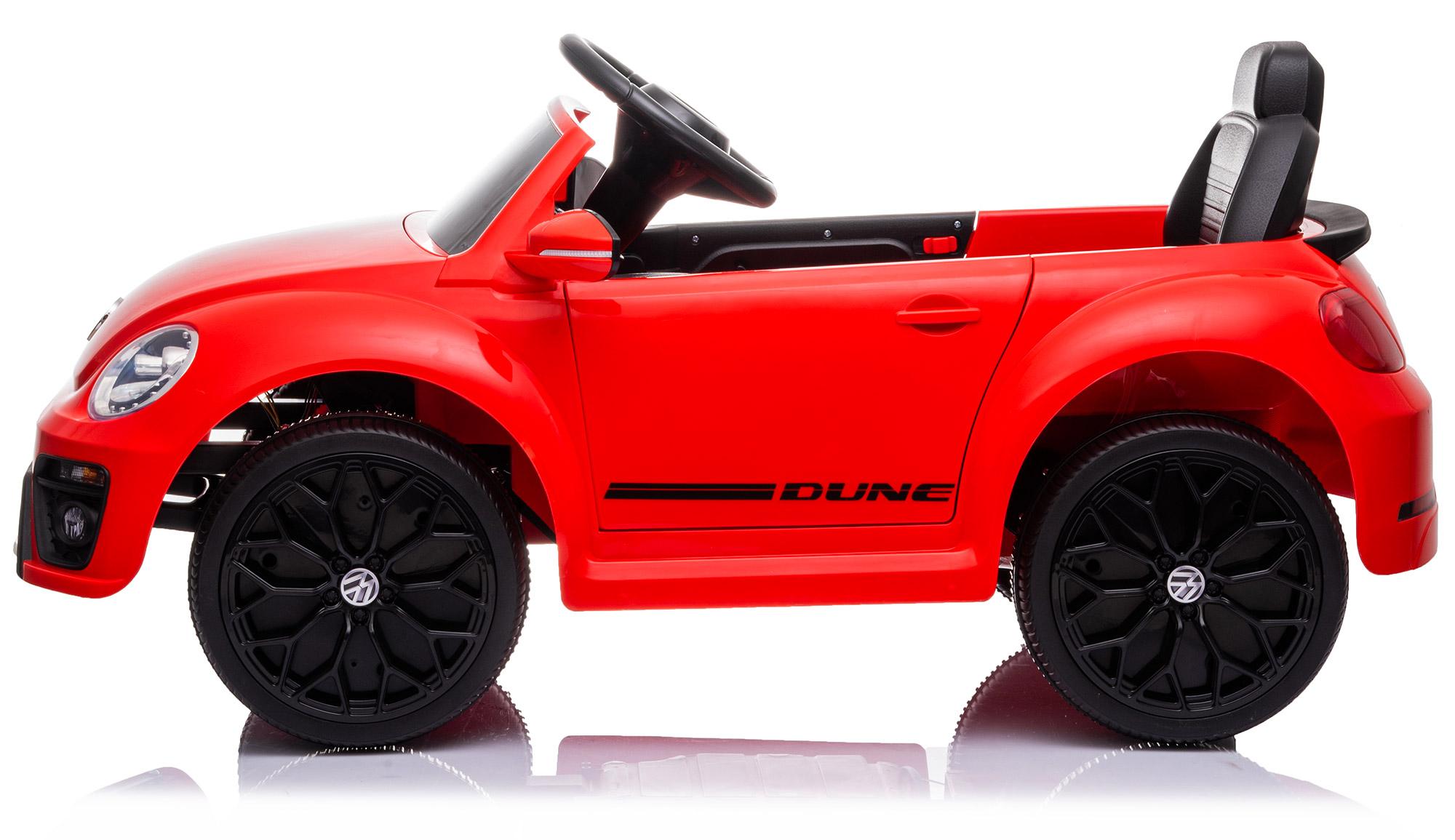 Macchina Elettrica per Bambini 12V con Licenza Volkswagen Maggiolino Beetle Small Rossa