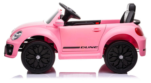 Macchina Elettrica per Bambini 12V con Licenza Volkswagen Maggiolino Beetle Small Rosa