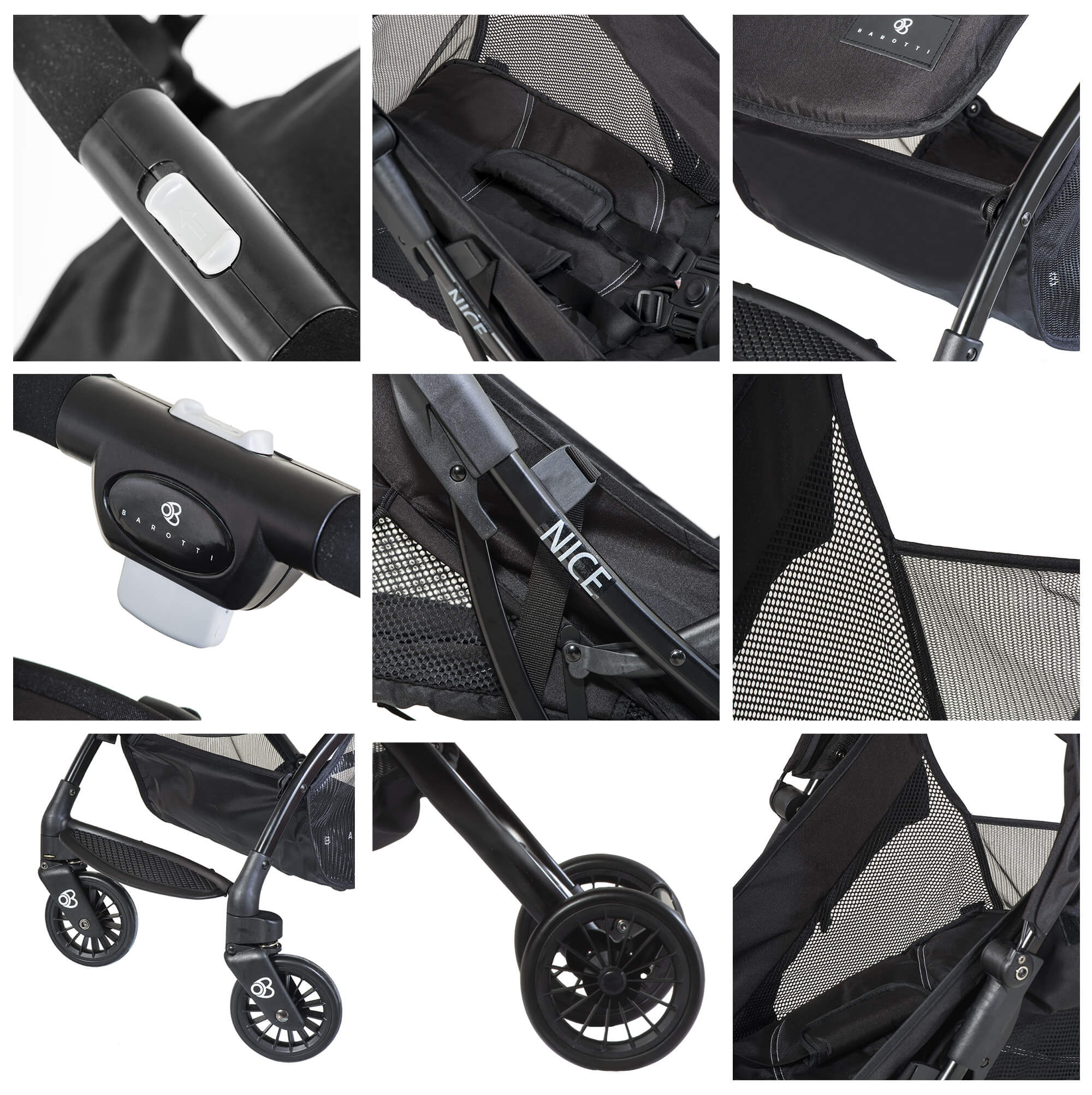 Passeggino Trolley Pieghevole per Bambini Barotti Nice Antracite