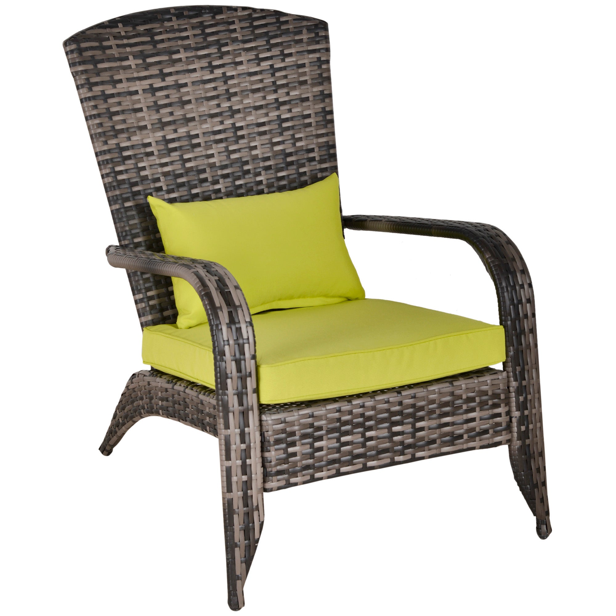 Poltrona da Giardino 65x86x90 cm in Rattan Sintentico Grigia