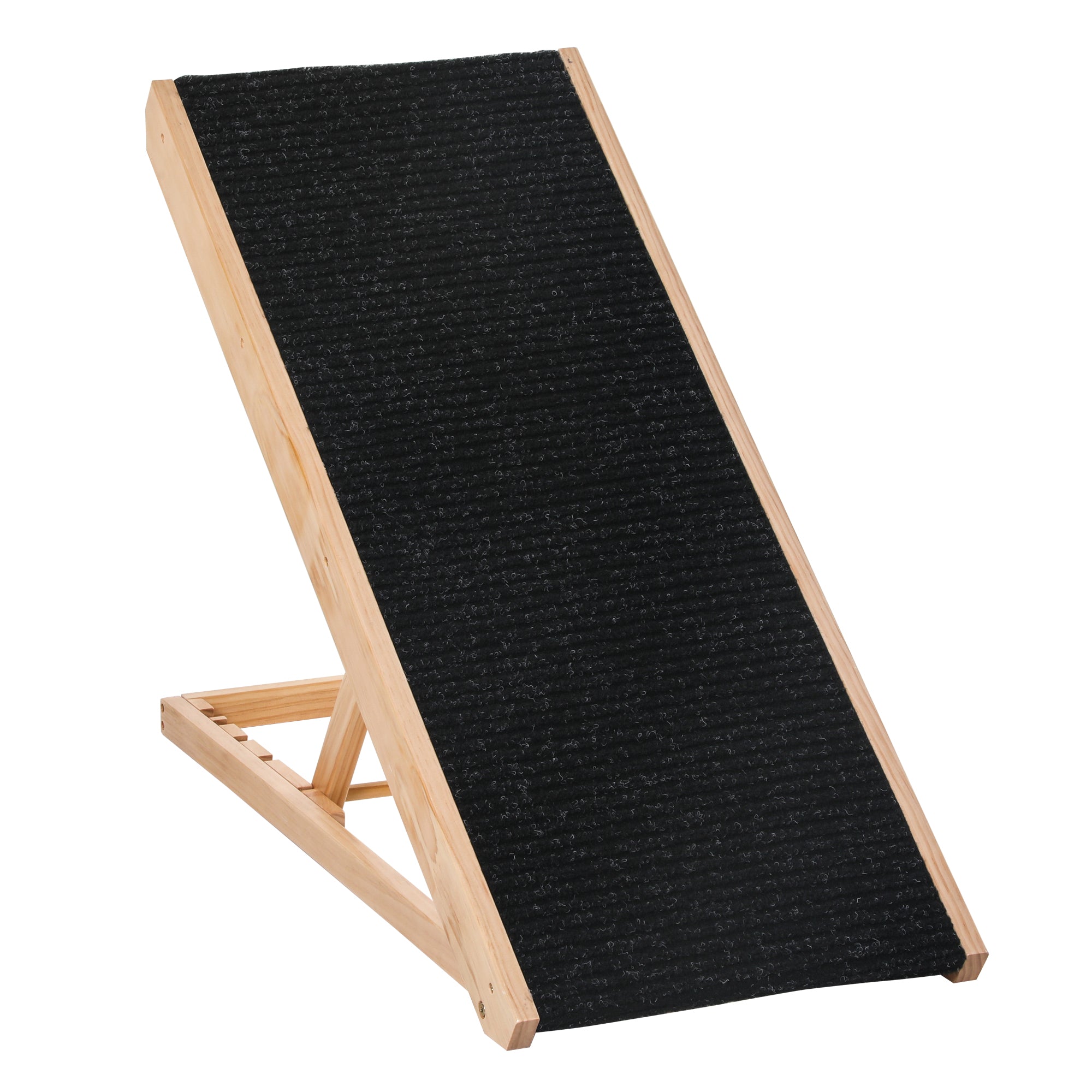 Rampa per Gani e Gatti Pieghevole 90x40x61 cm in Legno Nero