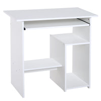 Scrivania da Ufficio Compatta 80x45x75 cm in Legno Bianco