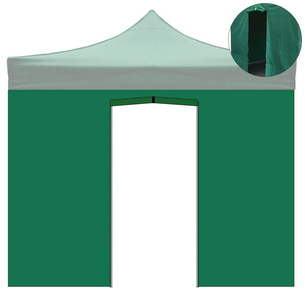 Telo di Ricambio Laterale per Gazebo Pieghevole 3x2m Impermeabile con Porta Avvolgibile Verde