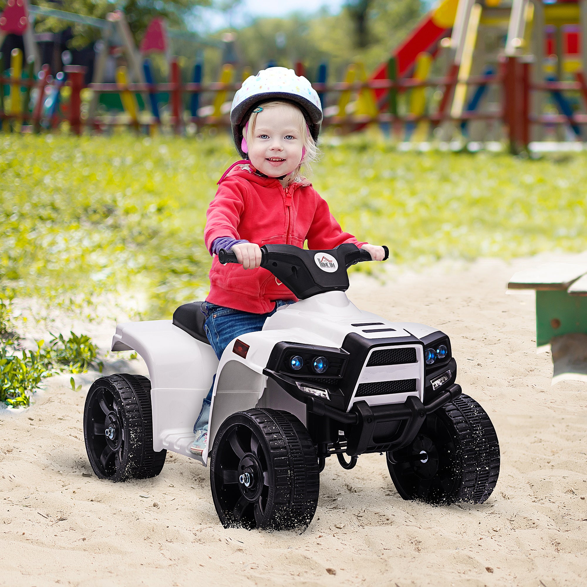 Mini Quad Elettrico per Bambini 6V Nero Bianco