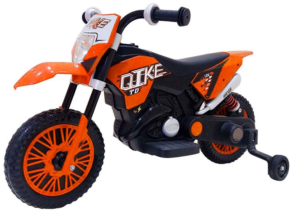 Moto Elettrica per Bambini 6V Motocross Arancione