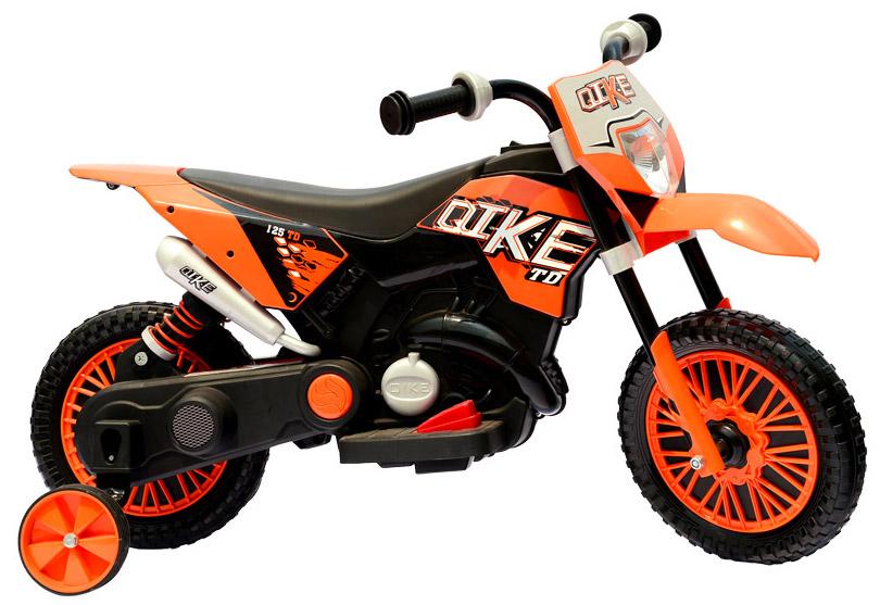 Moto Elettrica per Bambini 6V Motocross Arancione