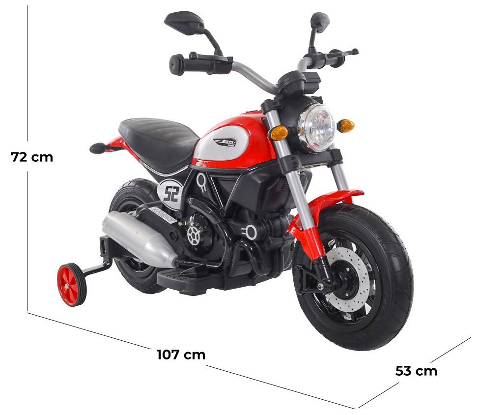 Moto Elettrica per Bambini 6V Spider Rossa