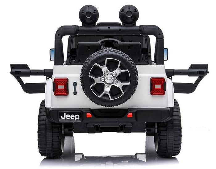 Macchina Elettrica per Bambini 12V con Licenza Jeep Rubicon Bianca