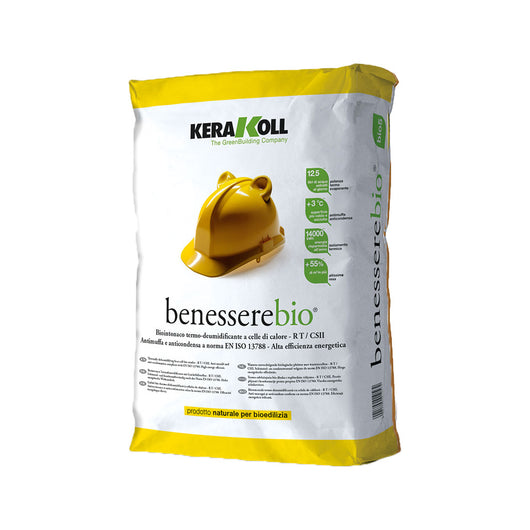 Benessere Bio-Biointonaco Termoôçædeumidificante Certificato Anti-Muffa, Condensa, Antincendio A1 E Traspirante 18 Kg-Kerakoll