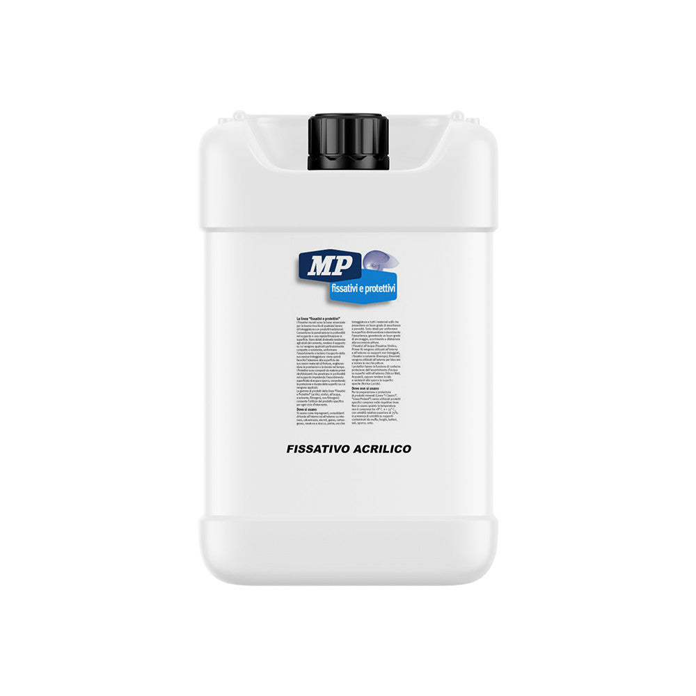 Fissativo Acrilico 1 Lt-Fissativo Di Fondo Acrilico All' Acqua Consolidante Con Buona Capacita' Idrorepellente-Colorificio Mp