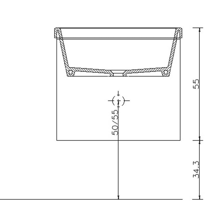 Mobile Lavatoio Sospeso 50,5x50,5x56 cm 2 Ante Montegrappa Novella Dipiù Bianco