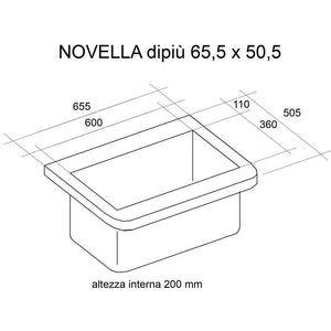 Mobile Lavatoio Sospeso 65,5x50,5x56 cm 2 Ante Montegrappa Novella Dipiù Bianco