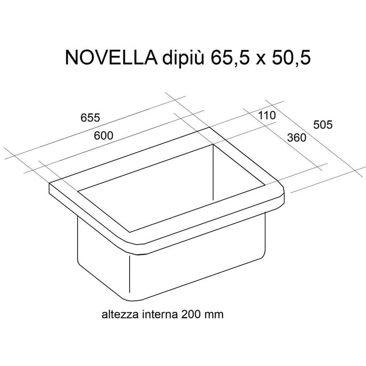 Mobile Lavatoio Sospeso 65,5x50,5x56 cm 2 Ante Montegrappa Novella Dipiù Bianco