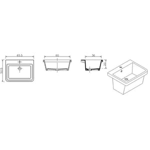 Mobile Lavatoio Sospeso 65,5x50,5x56 cm 2 Ante Montegrappa Novella Dipiù Bianco