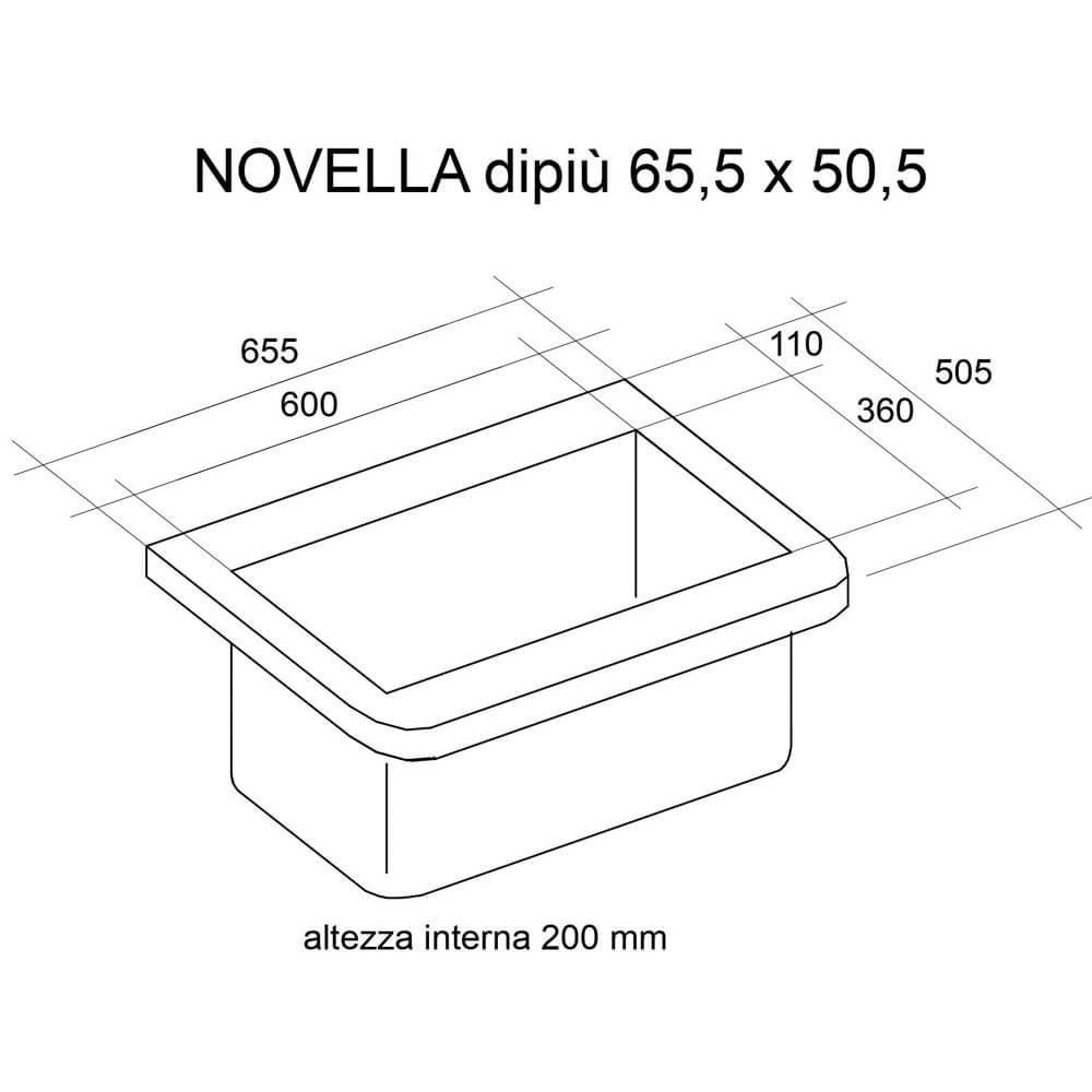 Mobile Lavatoio Sospeso 65,5x50,5x56 cm 2 Ante Montegrappa Novella Dipiù Tortora