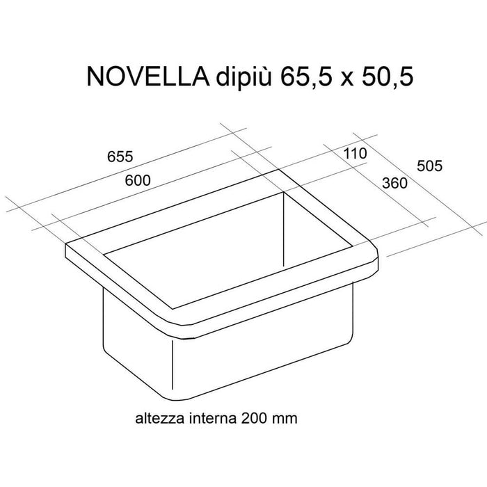 Mobile Lavatoio Sospeso 65,5x50,5x56 cm 2 Ante Montegrappa Novella Dipiù Tortora