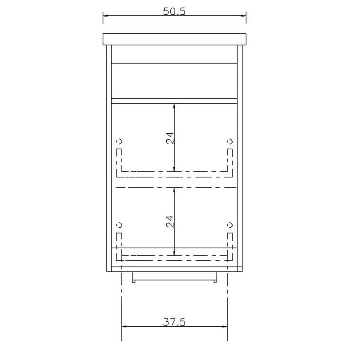 Mobile Lavatoio Sospeso 50,5x50,5x56 cm 1 Cassetto Montegrappa Novella Dipiù Bianco