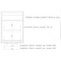 Mobile Lavatoio Sospeso 50,5x50,5x56 cm 1 Cassetto Montegrappa Novella Dipiù Bianco