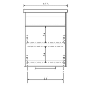 Mobile Lavatoio Sospeso 65,5x50,5x56 cm 1 Cassetto Montegrappa Novella Dipiù Bianco